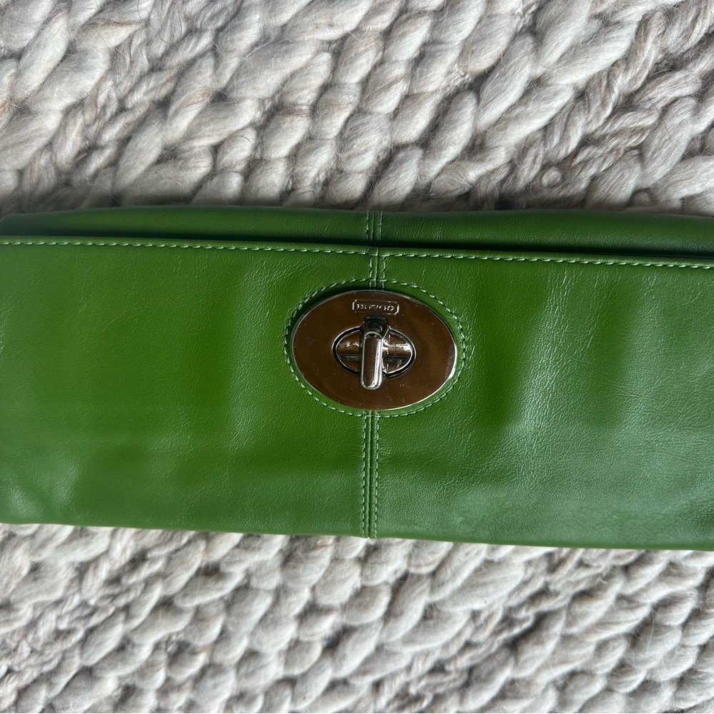Vintage leather Coach clutch